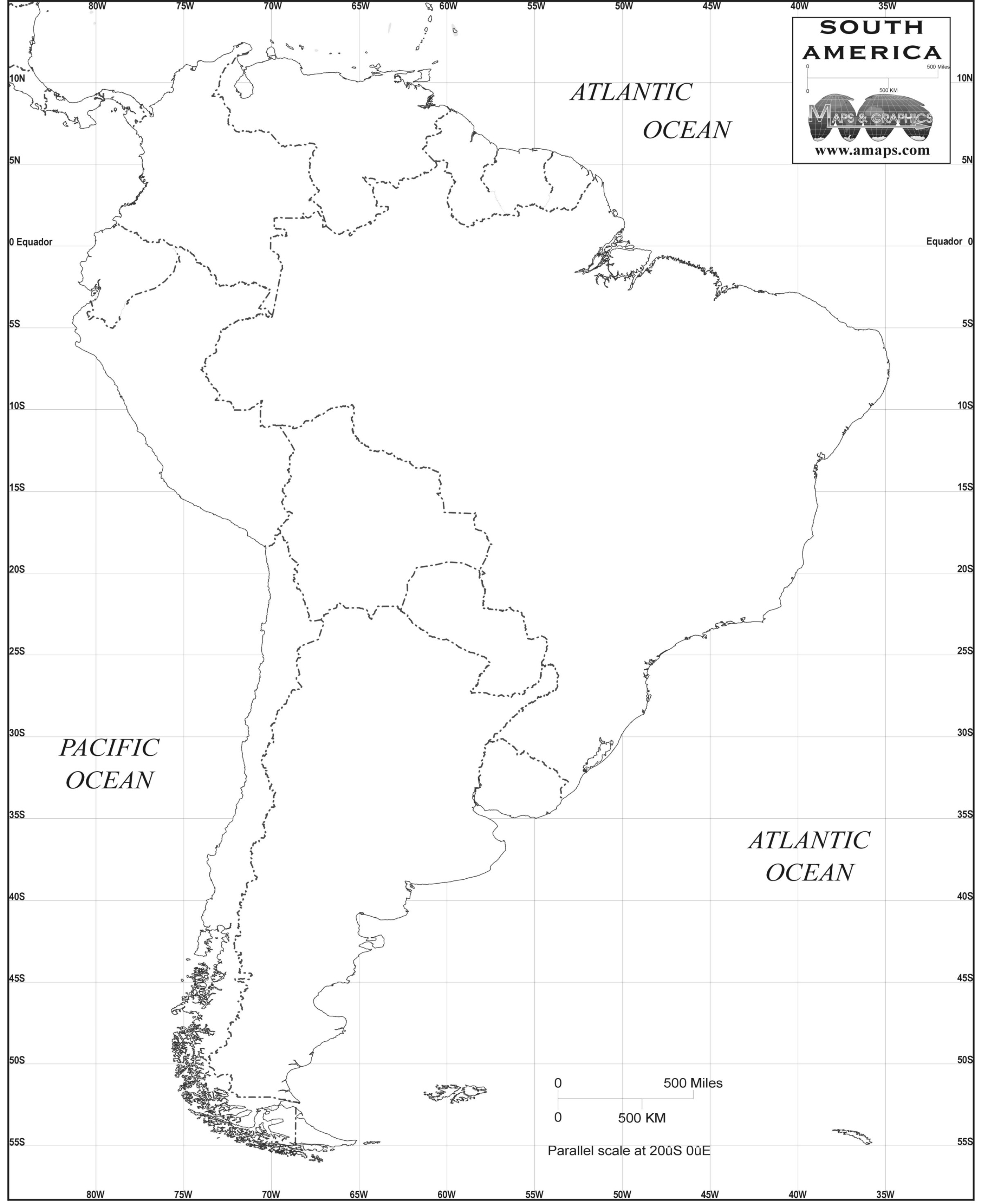 Free Map Of South America 1437